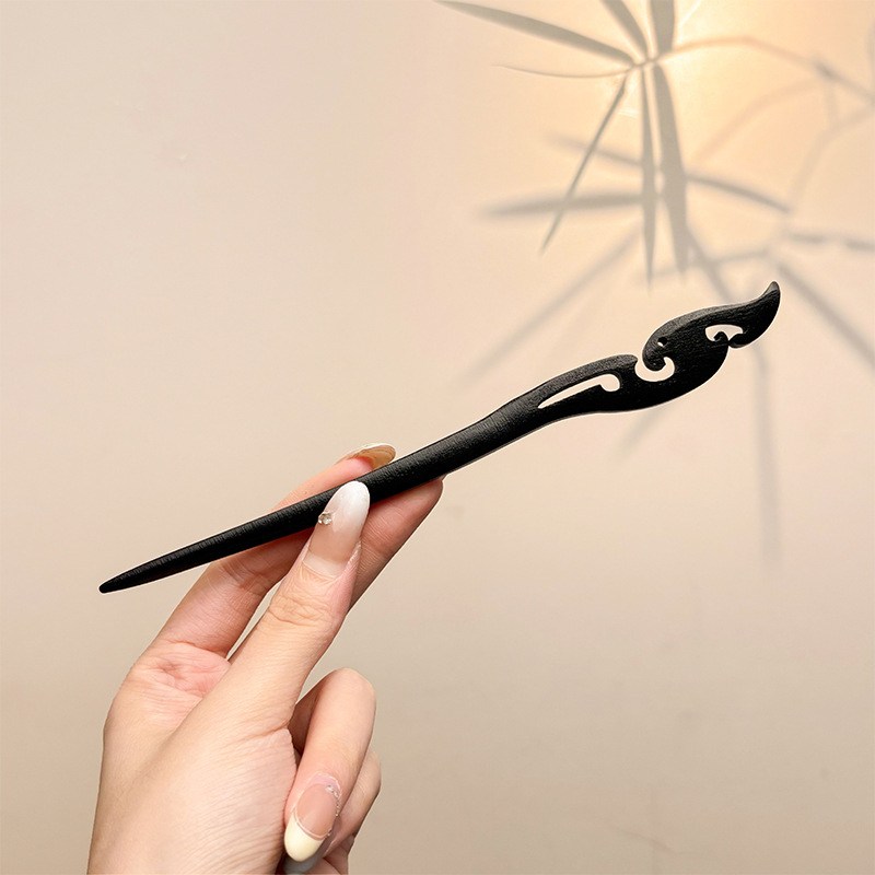 Retro simple nicho de alta estética oriental diseño de cabello de flores de frascos de estilo antiguo cabello