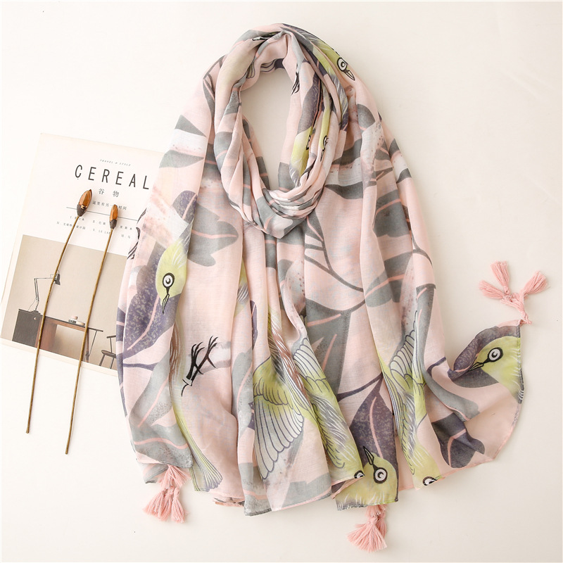 Printed Sunscreen Fashion Thin Gauze Scarf Wholesale Nihaojewelry display picture 3