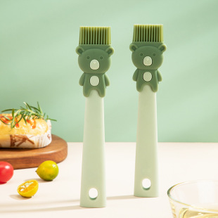 Barbecue Brush Cartoon Silicone Oil Brush Pancake Small Brush Household High Temperature Resistant Kitchen Pancake Brush Baking Tools