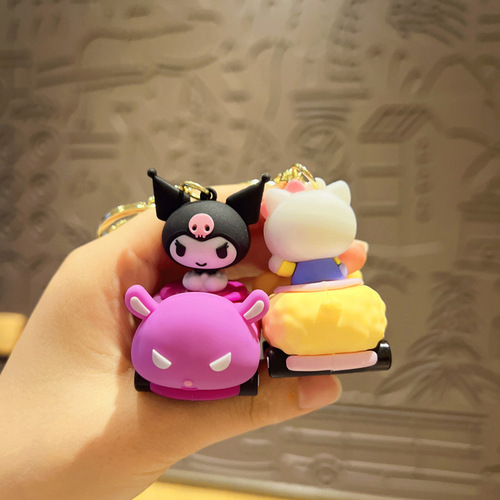 Wholesale Kuromi Accessories Small Doll Car Keychain Decor Cute Backpack Couple Figurine