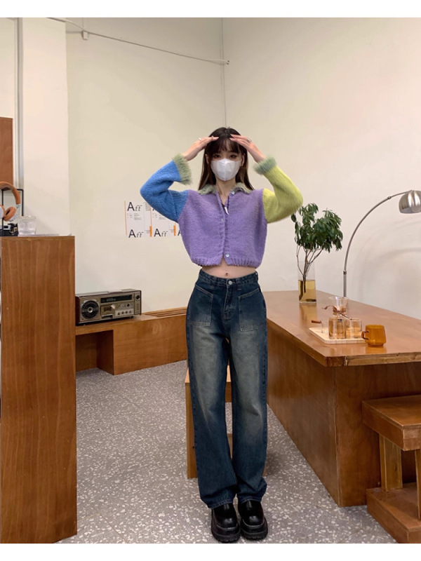 胖妹妹阔腿裤子2025年新款宽松显瘦大码春秋复古直筒高腰牛仔裤女|undefined