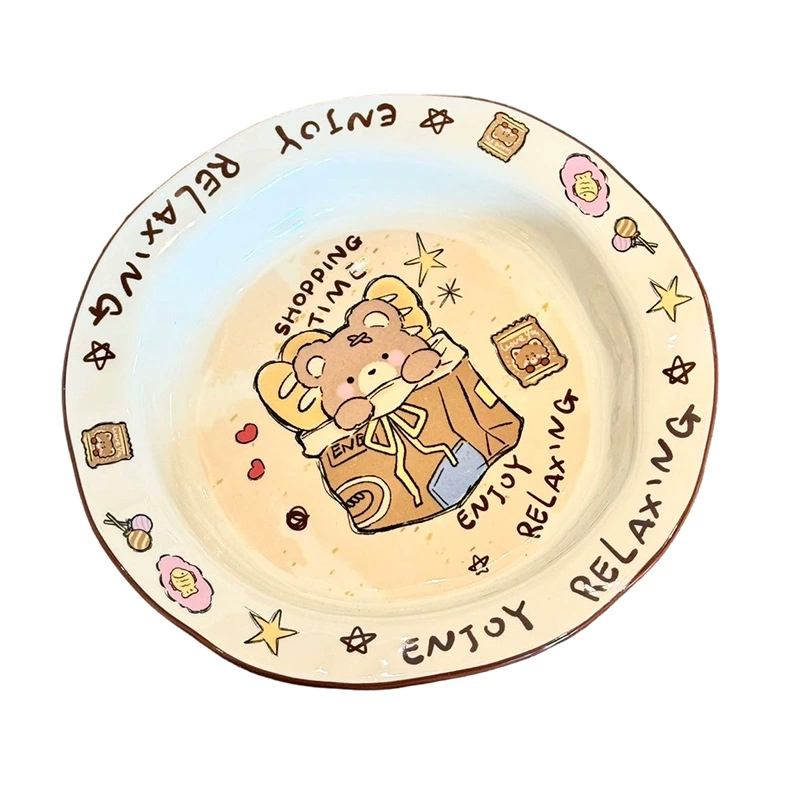 Cute shopping bag, ceramic high quality tableware, with little bears