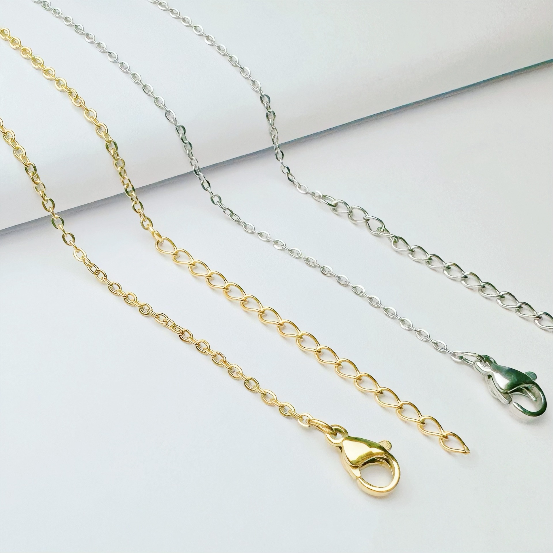 factory in stock wholesale stainless steel cross chain fashion all-match diy pendant choker cross-border hot selling titanium steel o-shaped chain