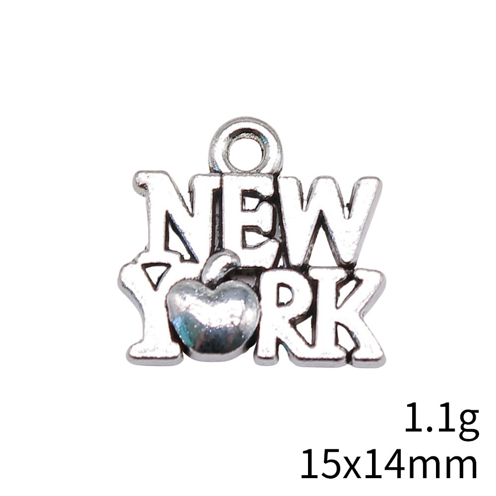 1 Piece Alloy Letter Apple Pendant display picture 4