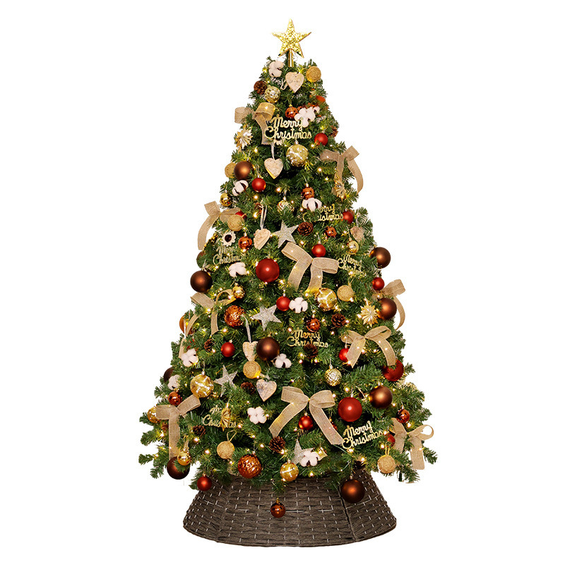2025 nuevo árbol de Navidad a gran escala paquete de simulación de cifrado decoración de Navidad doméstica sala de estar DIY decoración escena