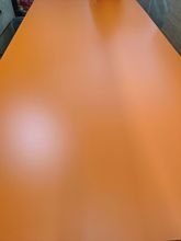 E0实木颗粒板刨花板爱马仕橙三聚氰胺贴面免漆板批发厂家直供18mm