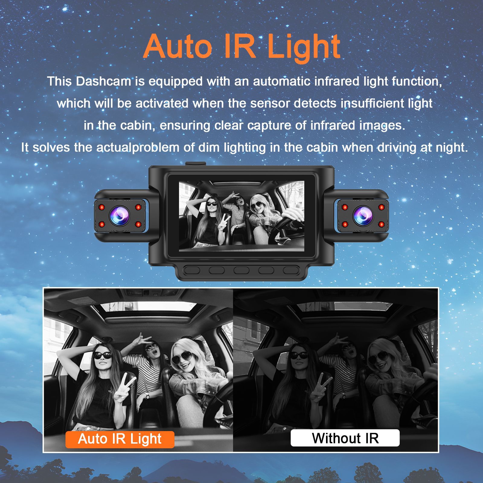 1080P Dash Cam HD Night Vision WiFi Car DVR