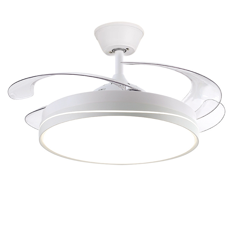 Lámpara de techo con ventilador invisible para sala de estar, lámpara de techo con ventilador, lámpara para comedor, accesorios de iluminación modernos y sencillos de Zhongshan, lámpara de espectro completo para dormitorio, lámpara con ventilador.