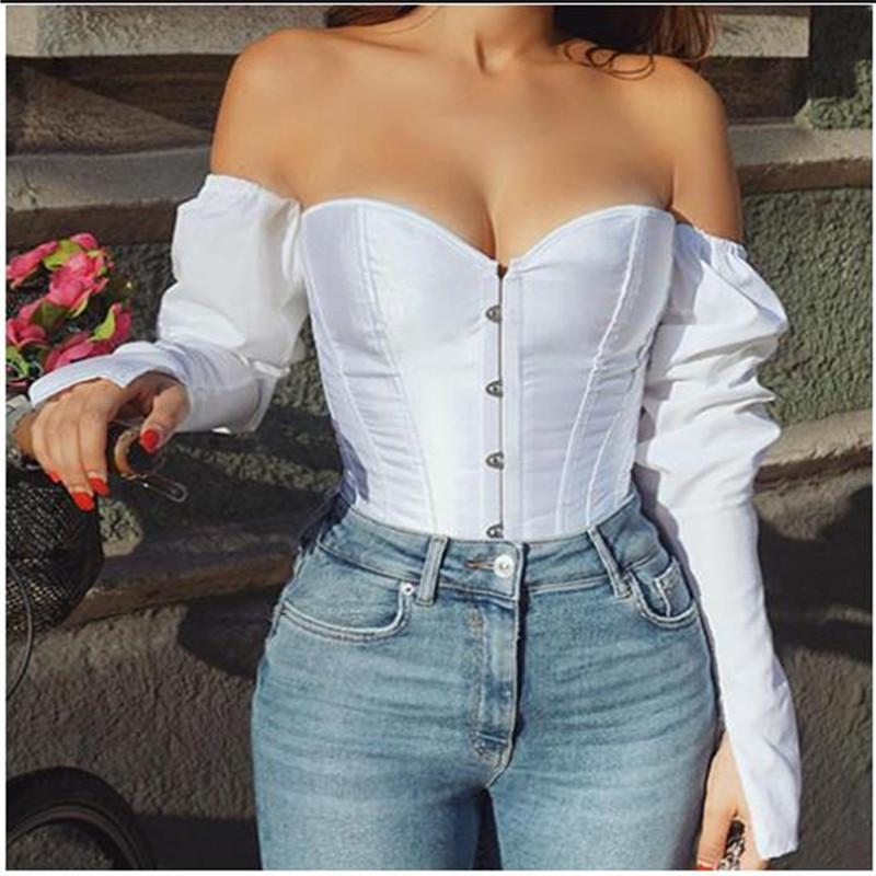 Women Sexy Off Shoulder Shirt Blouse Lad...