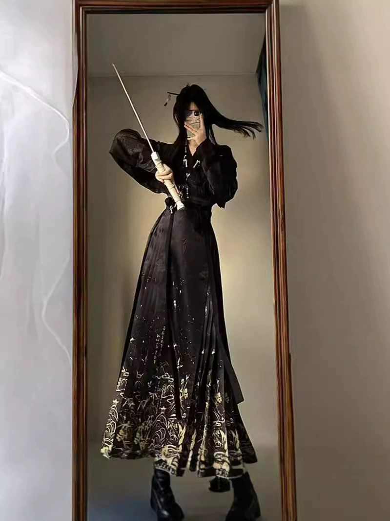 Hanfu, set, shirt, Chinese style