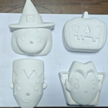 DIY涂色南瓜/公主/骑士/巫师 石膏白坯娃娃儿童涂鸦玩具批量定/制