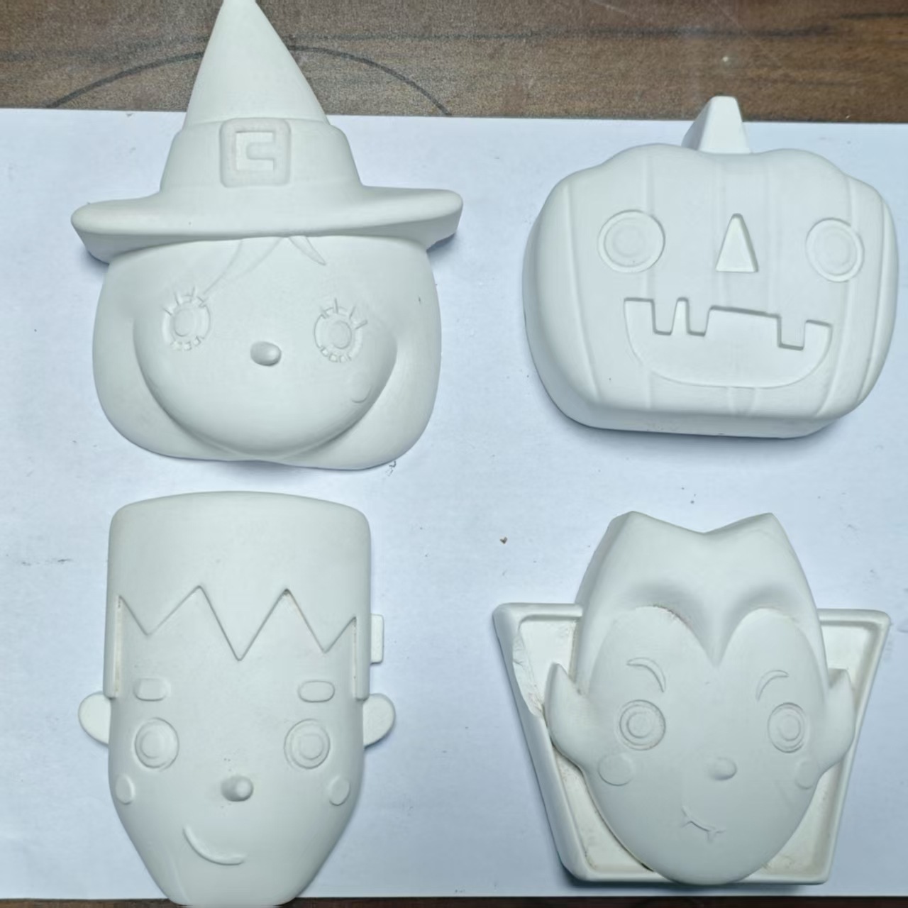 DIY涂色南瓜/公主/骑士/巫师 石膏白坯娃娃儿童涂鸦玩具批量定/制