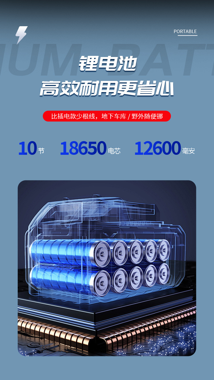 Wireless Car Washing Machine Portable Car High-Pressure Water Gun High-Power Car Lithium Battery Household Electric Car Washing Artifact