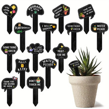 跨境木质植物标签盆栽花园装饰人造木制花卉植物标记园艺标签插牌