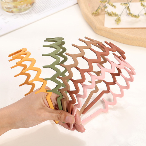 Glossy candy-colored matte hair clip for women, simple and stylish, wide geometric hair tie, hair holder, head accessory