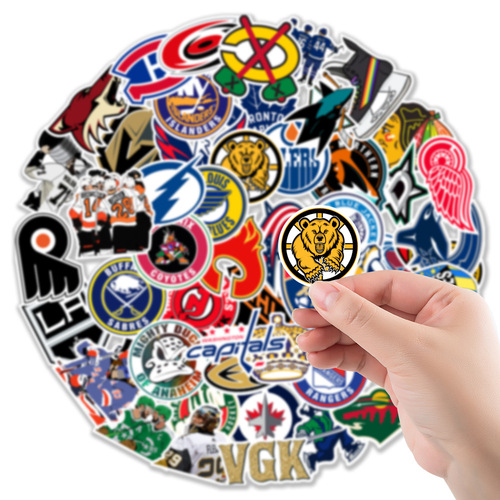 50 sheets of ice hockey graffiti stickers motorcycle skateboard mobile phone water bottle decorative stickers waterproof wholesale
