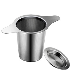 ステンレス鋼茶排水 304 茶フィルター両耳茶フィルターダブルハンドル茶排水茶注入器茶フィルター茶セットアクセサリー