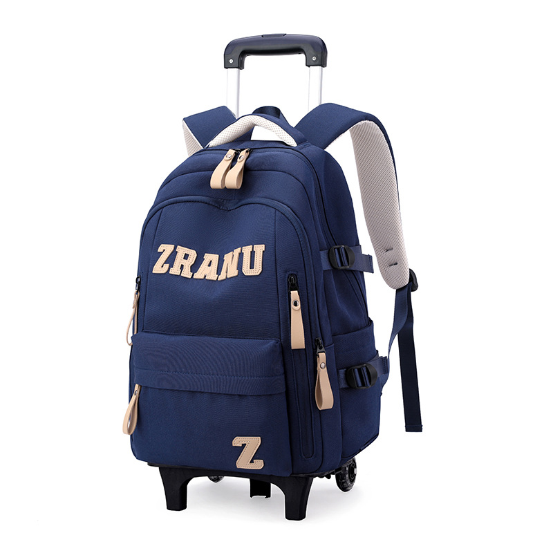 Mochila de pescado natural, mochila de ruedas para estudiantes de escuela primaria, mochila de espaldas para estudiantes de secundaria, hombros para estudiantes de secundaria