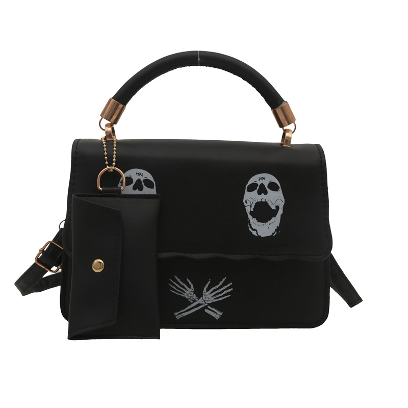 Textura bolso pequeño portátil bolso femenino nuevo bolso de hombro impreso de moda de moda bolso cuadrado pequeño de mensajero de un solo hombro de color de contraste moda