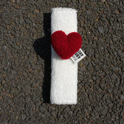 Stroller Stroller Baby Shoulder – Seat belt shoulder pad - lamb-velvet-burgundy-heart-25x75cm35g-can-be-customized