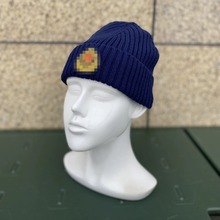 新款消防火焰蓝冬体能训练帽羊毛加绒混纺针织帽防寒保暖作训帽