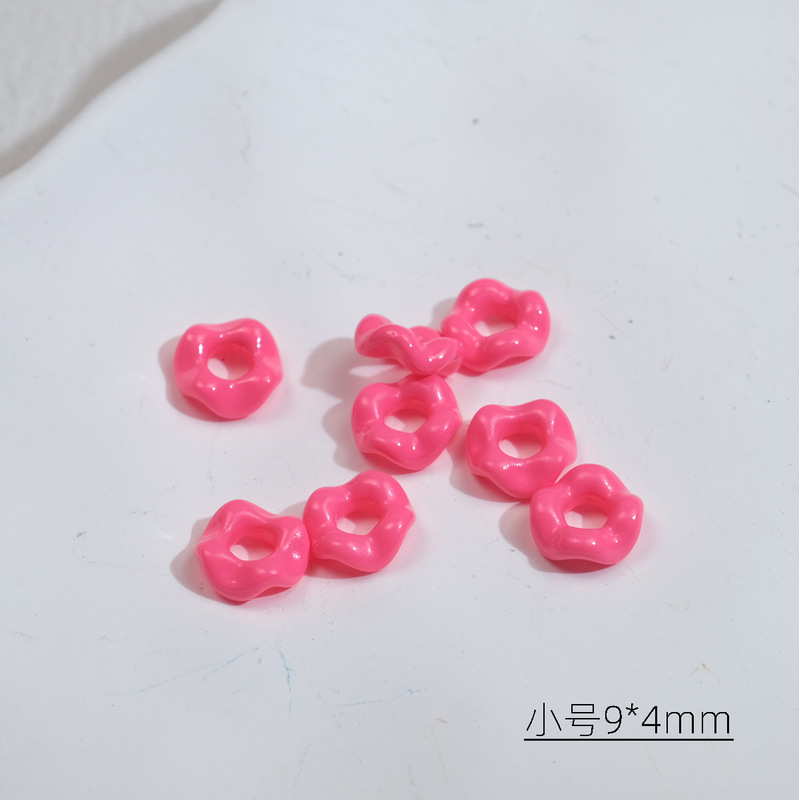 小号烤漆波浪叠叠乐花边穿绳包挂亚克力手机链条手链diy饰品配件|undefined