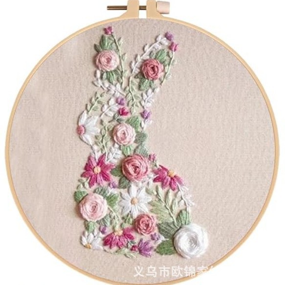 Nuevos productos bordados transfronterizos DIY paquete de material de tela artesanal creativo paquete de práctica de inglés de aguja artesanal