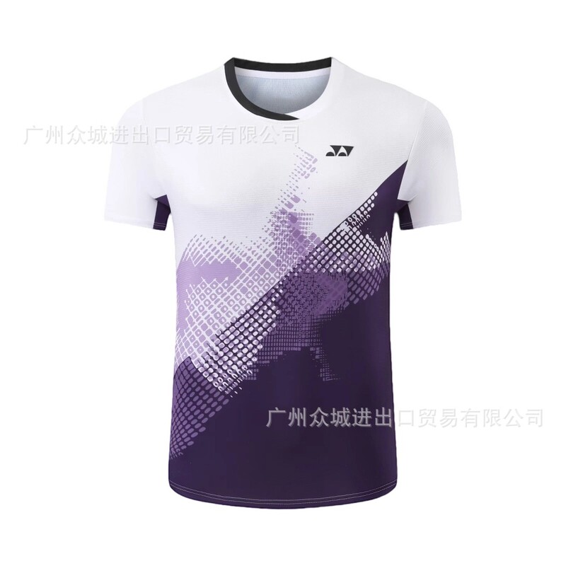 新款YY羽毛球服男女运动服短袖大赛服上衣速干运动t恤比赛服印字|undefined