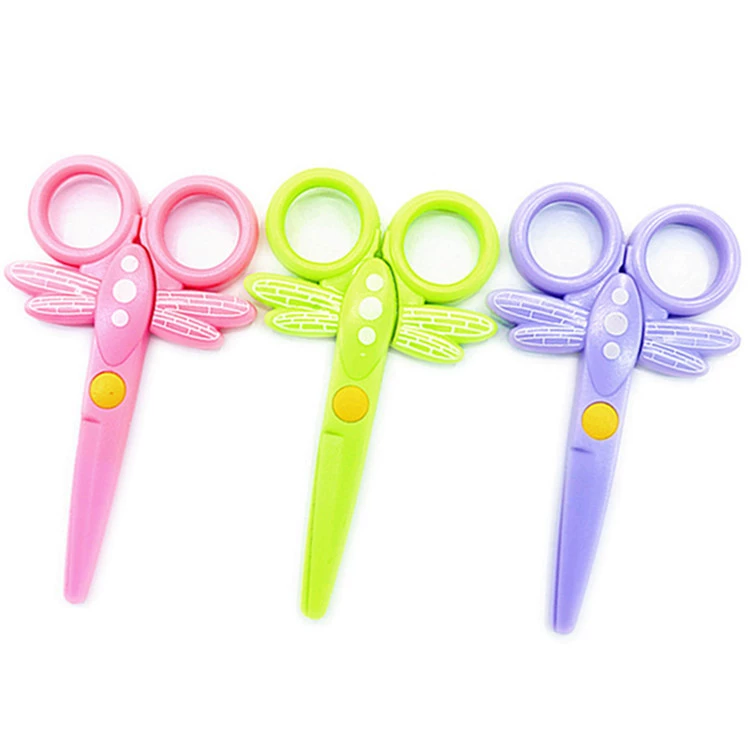 Детские безопасные ножницы Ножницы с героями мультфильмов Ножницы ручной работы из бумаги Пластиковые ножницы Ножницы-стрекозы