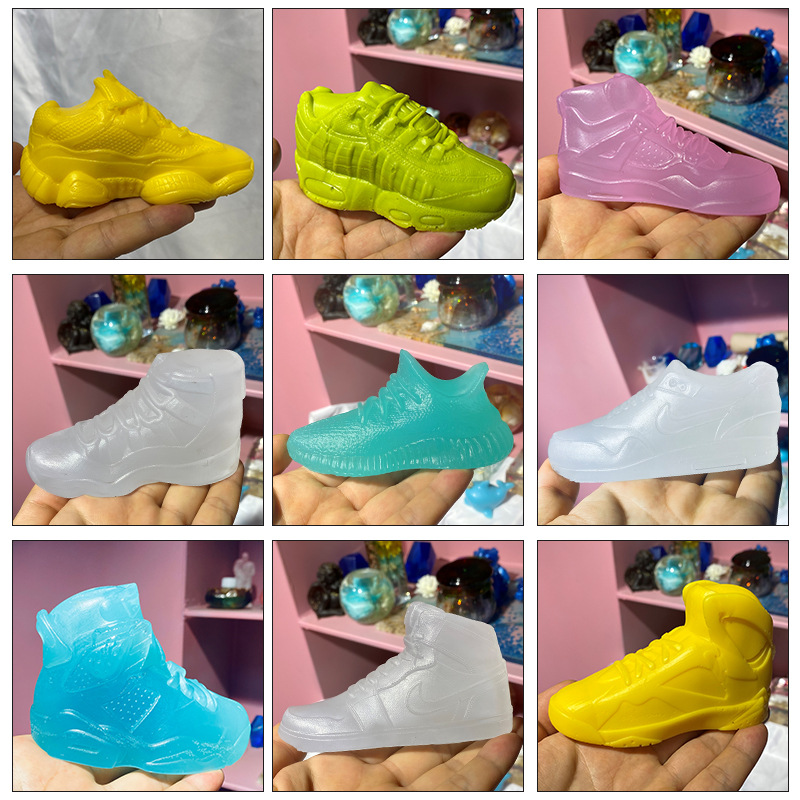 Creativo 3D zapatilla silicona vela molde DIY hecho a mano AJ zapatos aceite rojo olla caliente material de base