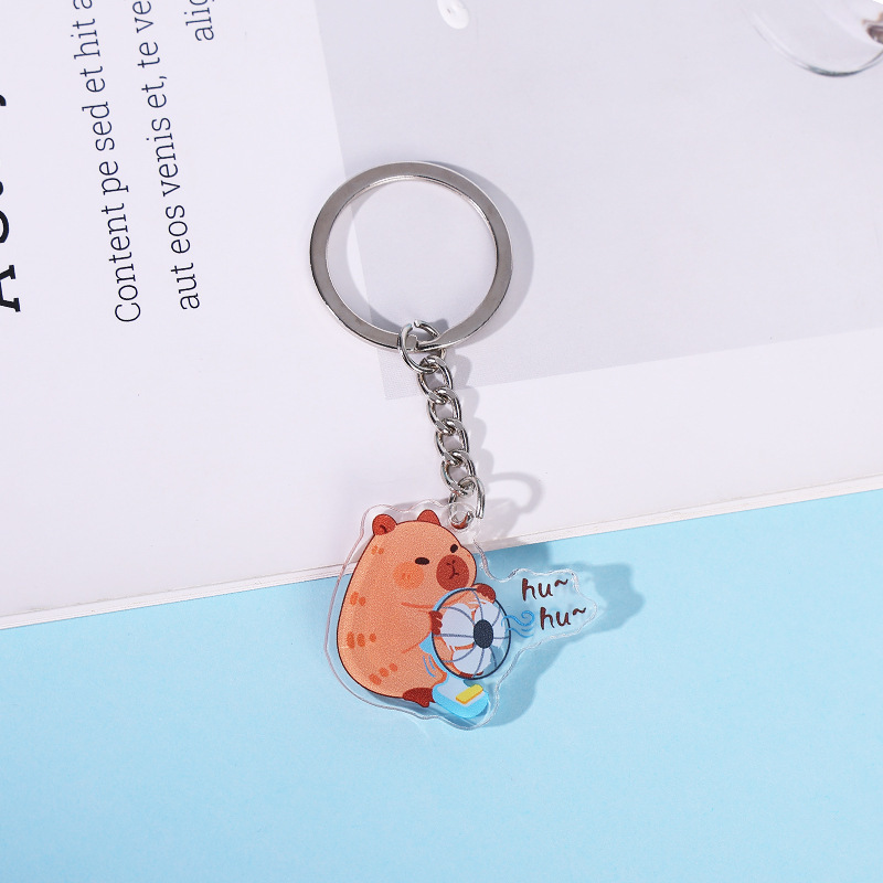 風のかわいい小さい個性のつり札のDIYかばんのペンダントinsはアクリルの漫画のアクセサリの両面のキーホルダーを飾ります。|undefined