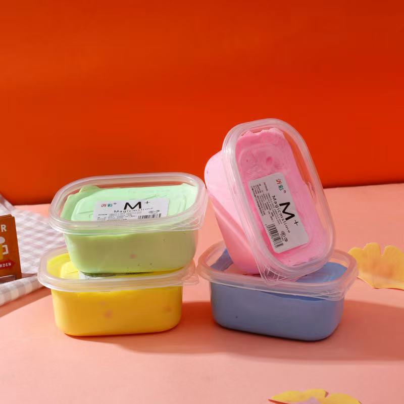Nuevo barro rojo de arcilla ultra ligera mil seda barro slime hecho a mano diy macaron juguetes para niños goma de goma
