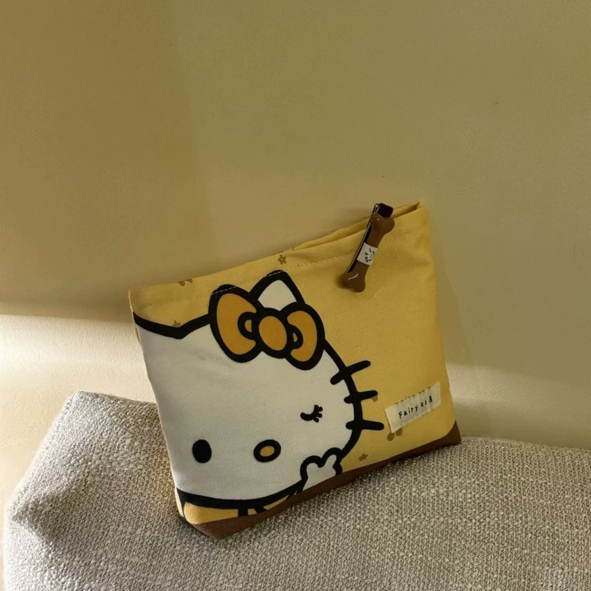 Косметичка, 25 × 19 см, принт котёнок, ручной дорожный косметичка