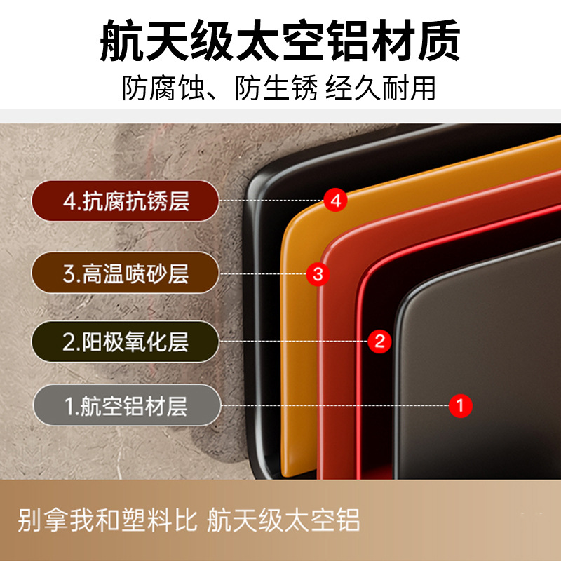 Hair dryer holder without drilling, bathroom hair dryer stand, wall-mounted shower room hair dryer rack, hanging bracket