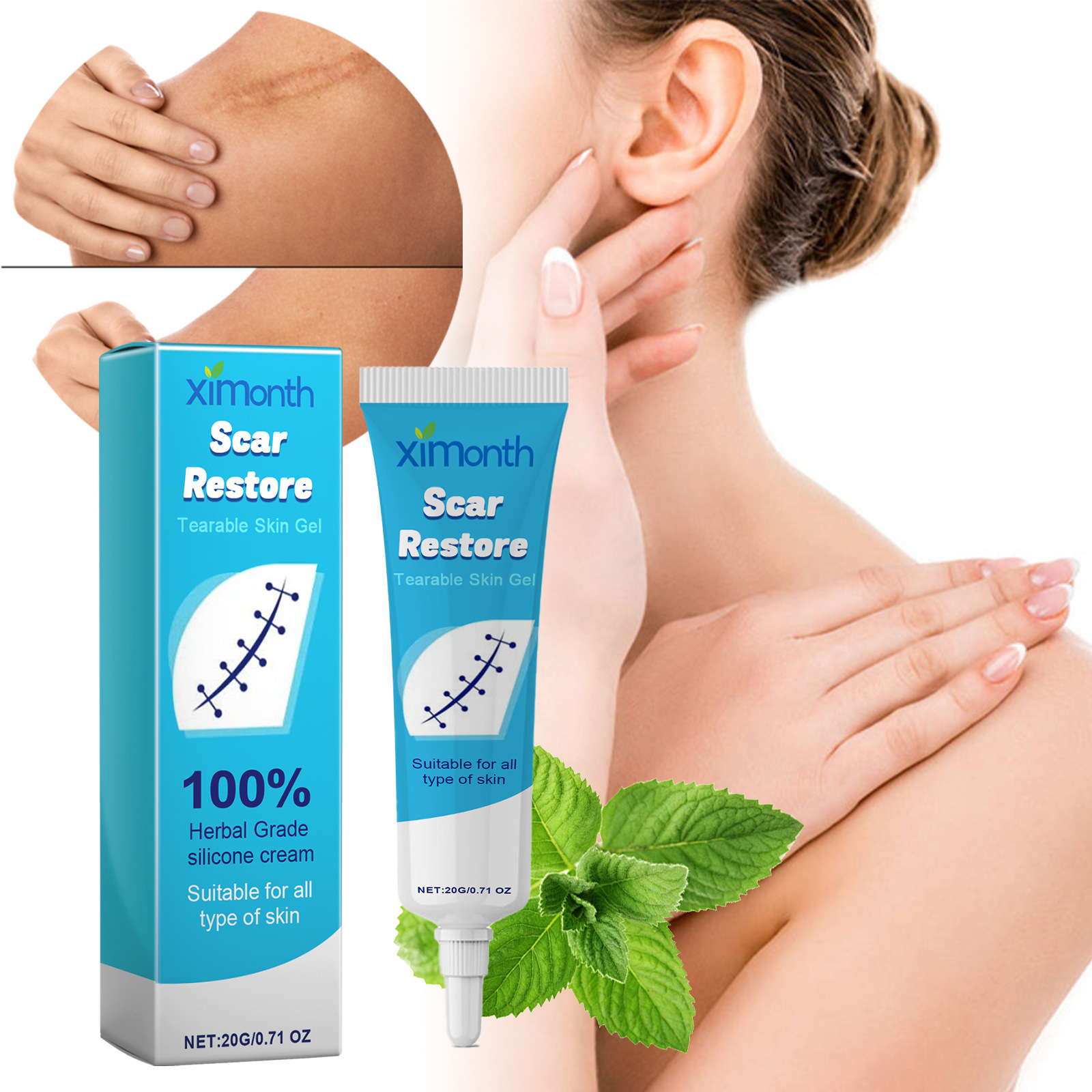 Ximonth Scar Gel Moisturizing Care Smoothing Body Skin Diminishing Scar Care Gel