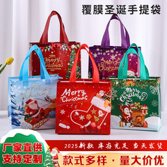 クリスマスギフトバッグ防水包装袋広告ショッピングラミネートバッグカスタムメーカー色印刷ロゴ不織布バッグ