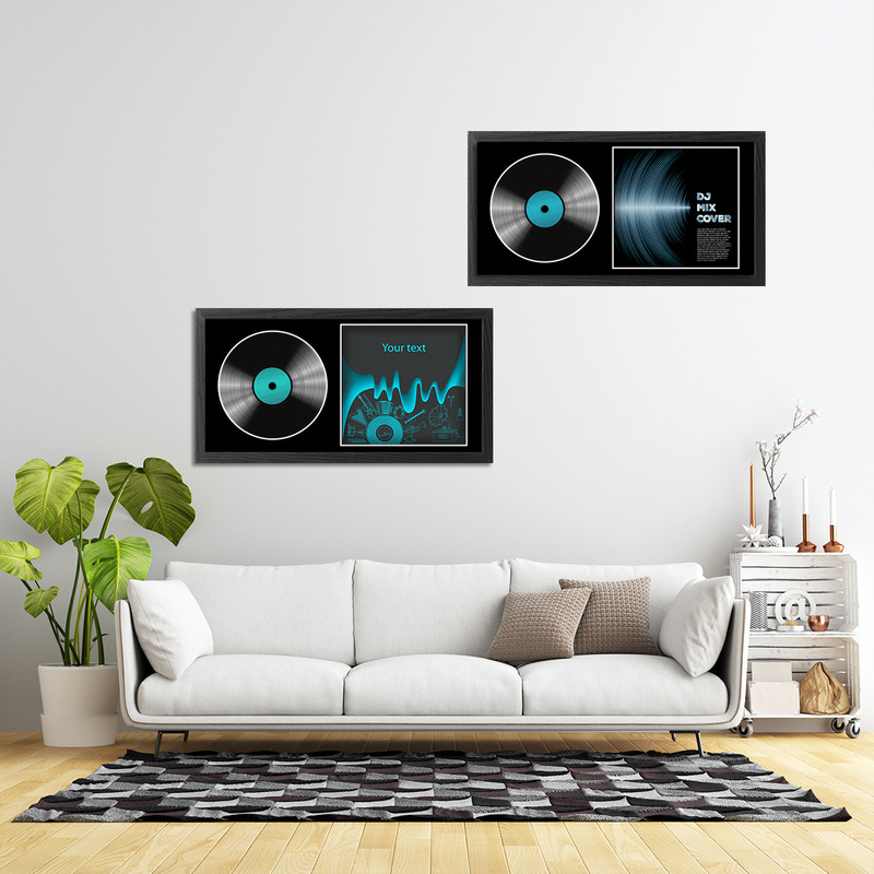 Creative and Simple Wall-Mounted Rectangular Cd Record Storage Frame, 3D Display Stand, Vinyl Decoration Storage Display Frame