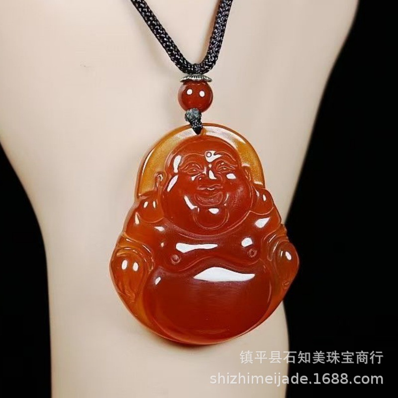 男性と女性用の氷の赤瑪瑙観音仏ペンダント、カルセドニー安全バックル、貔貅、さまざまなペンダント、ライブストリーミング在庫あり|undefined