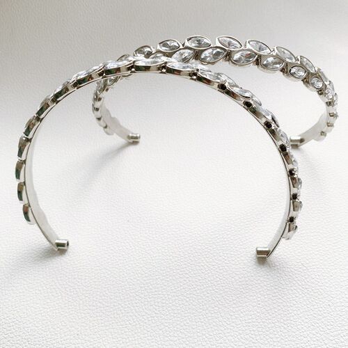 Luggage hardware accessories, metal handles, handbag alloy diamond handles, bag diamond half-circle handles