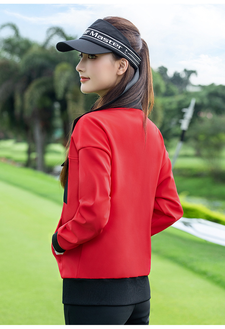 Áo khoác golf nữ dài tay chống thấm lót lông cừu ấm áp — YF810-Áo khoác đỏ [Lớp lót lông cừu/Chống lạnh và ấm/Vải chống thấm nước] chi tiết 14
