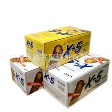 批发供应三进x5巧克力棒纯可可脂X-5榛果仁巧克力36g*24香蕉味