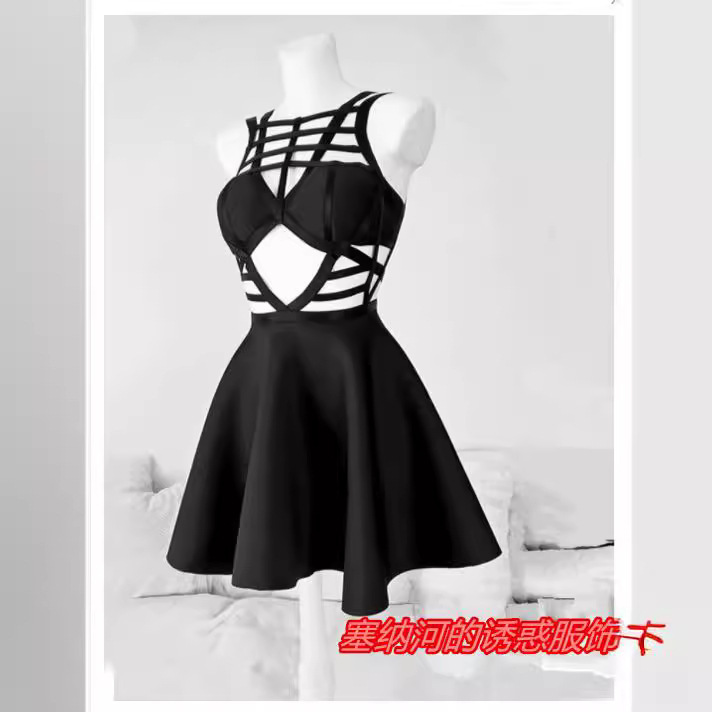 Sexy European and American Dress Flare Mouth Strap One-piece Special Style Lingerie