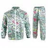 Green sports suit, floral print