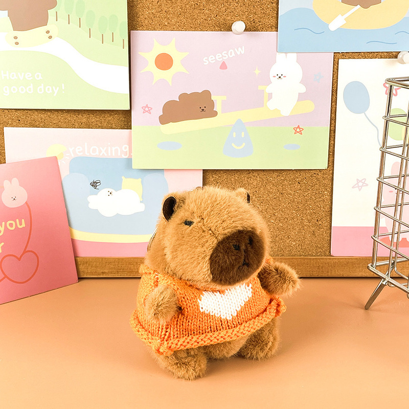 かわいい漫画カピバラシリーズぬいぐるみペンダントモルモット人形カピバラ子供のホリデーギフト卸売|undefined