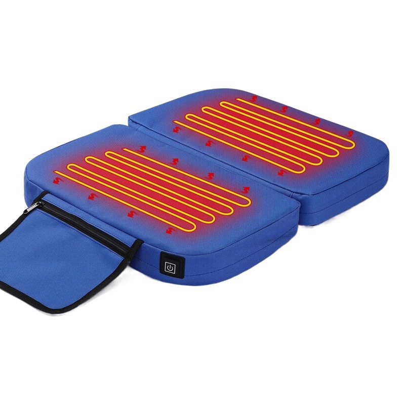 Portátil climatizada cojín de asiento plegable con 3 niveles de calefacción al aire libre camping Estadio impermeable cojín asiento