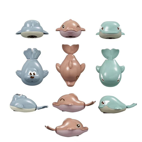 Children's bathing little dolphin wind-up baby playing in the water cartoon wind-up sea lion little whale baby bathing and swimming toy