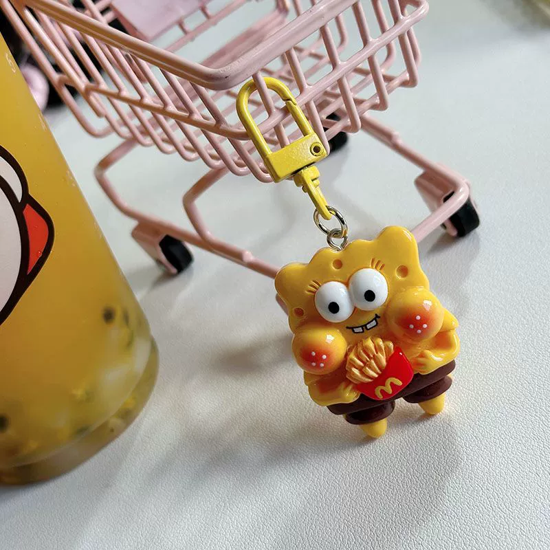 Sponge children's keychain, backpack for beloved, Birthday gift