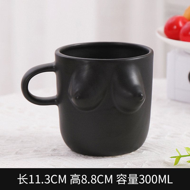 Taza de cerámica creativa de estilo INS taza de desayuno lindo pellizco diseño creativo de nicho regalo de vacaciones nuevo