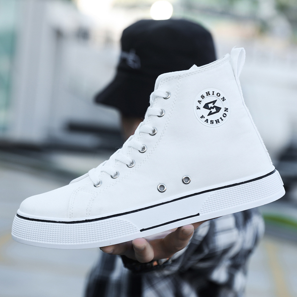 Zapatos de hombre, zapatos de lona de alto nivel, zapatos de moda para jóvenes coreanos, zapatos de moda para estudiantes, zapatos casuales cómodos, estilo de Harajuku.