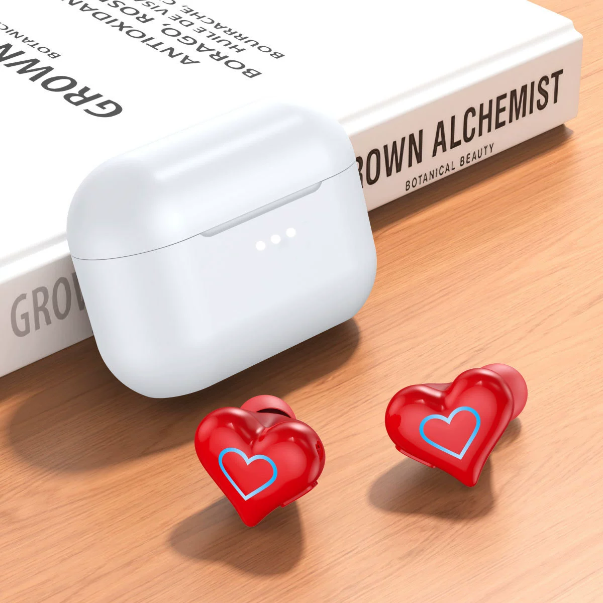 Беспроводные наушники HEARTBUDS в форме сердца, Bluetooth 5.3, LED- подсветка, Type-C, 20 ч воспроизведения